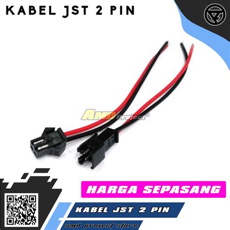 Jual Kabel Soket DC 2 Pin Konektor JST Male Female Connector Cable 2P