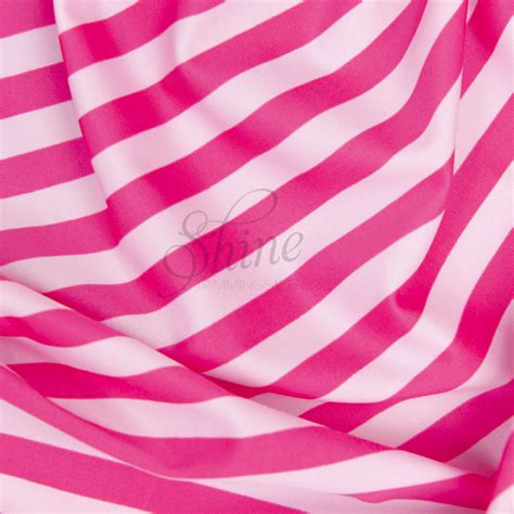 Candy Pinkpink Stripes Stretch Spandex Shine Trimmings And Fabrics