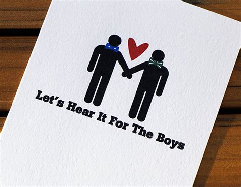 Gay Wedding Card Gay Marriage Card Lgbt Card Lets Hear It For The