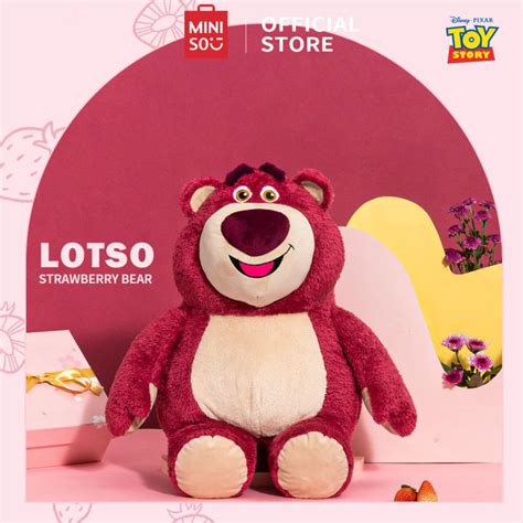 Miniso Lotso Strawberry Bear Sweet Sitting Plush Toy Doll Cm Cm