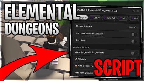 Elemental Dungeons Script Hack Auto Farm Infinite Gems Gold Chest