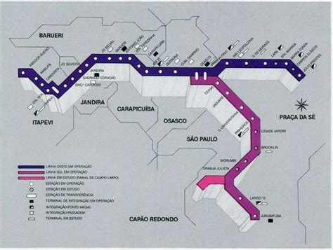 Mapa Trem Metropolitano Fepasa 1987 PICRYL Public Domain Search