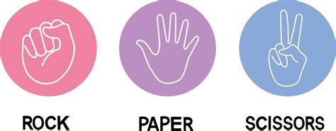 Rock Paper Scissors icon set on white background. 12616132 Vector Art at Vecteezy