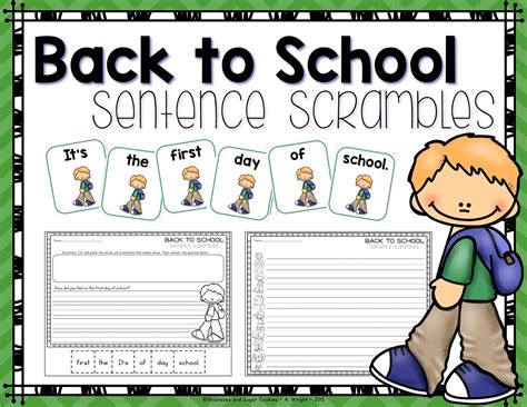 Shoelaces And Sugar Cookies Back To School Sentence Scrambles