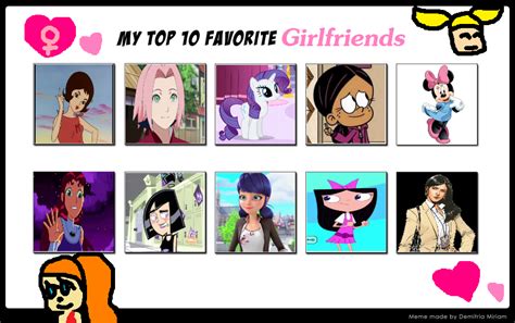 Top 10 Favorite Girlfriends By Lewdchucke On Deviantart