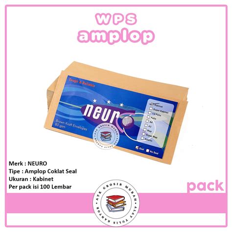 Jual Neuro Amplop Coklat Polos Ukuran Kabinet Seal Pack Shopee