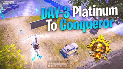 DAY 3 PLATINUM TO CONQUEROR RANK PUSH CONQUEROR RANK PUSH IN SQUAD