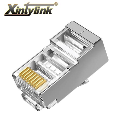 Xintylink Cat6 Rj45 Connector Cat 6 Plug 8p8c Stp Rg Rj 45 Lan Shielded