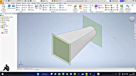 Autodesk Inventor Loft Tutorial 2 Youtube