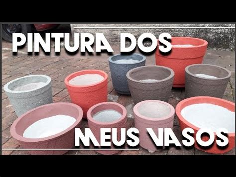 Veja Como Eu Fa O A Textura E A Pintura Dos Meus Vasos De Cimento