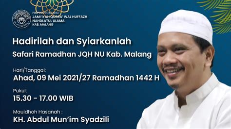 Live Safari Ramadhan Pc Jqh Nu Kab Malang Di Masjid Besar Al