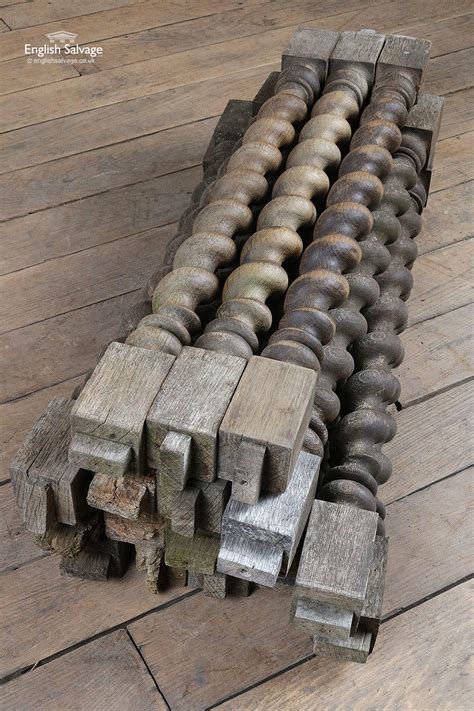 Reclaimed Oak Barley Twist Stair Spindles