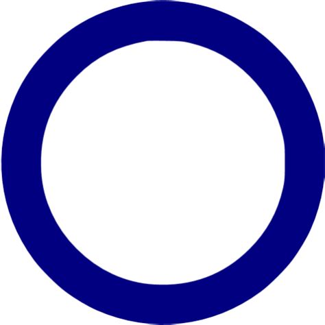 Navy Blue Circle Outline Icon Free Navy Blue Shape Icons