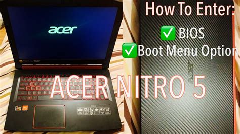 Acer Nitro 5 ∆ How To Enter Bios Configuration Settings And Boot Options ∆usb Boot Key Youtube