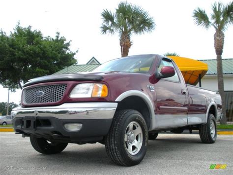 1999 Dark Toreador Red Metallic Ford F150 Xlt Regular Cab 4x4 31073582 Car