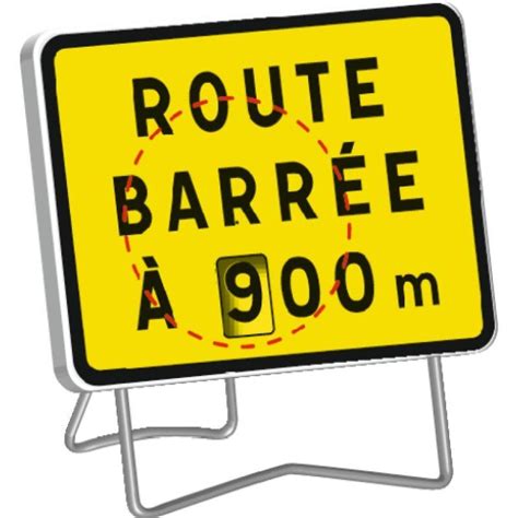 Panneau De Signalisation Temporaire Kc Route Barr E Avec R Glage De