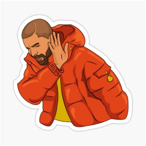 "Drake Hotline Bling NO Meme" Sticker for Sale by kyokyyosei | Redbubble