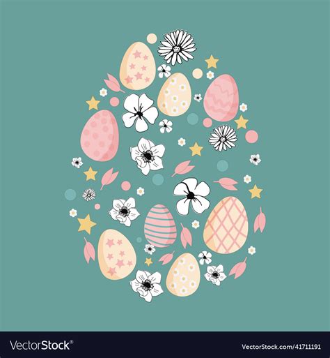 Easter Greeting Card Happy Cards Template Vector Image