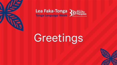 Tonga Language Week Greetings Youtube