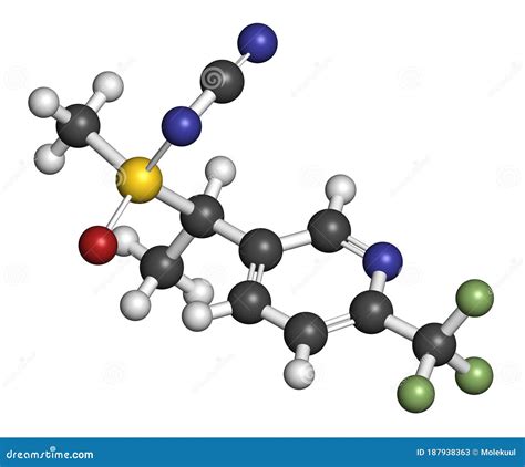 Molécula De Sulfoxaflor Insecticida Estructura Química De Fórmula