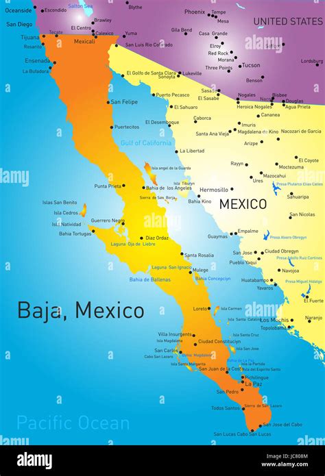 Map Of Baja Mexico Cities Debora Milke