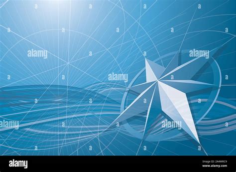 Blue Compass Vector Background Stock Vector Image And Art Alamy