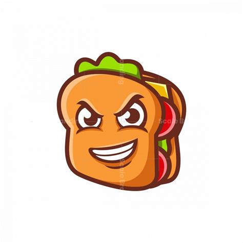 Sandwich Mascot Vector Logo Vector Logo Vector Logo Design Graphic