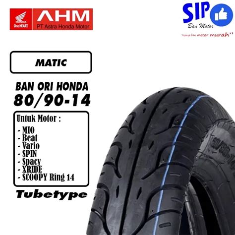 Ban Tubetype Matic AHM Honda Federal 80 90 14 KVB Beat Vario Lazada