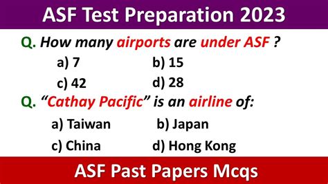 ASF Test Preparation 2023 ASF Written Test Preparation ASF