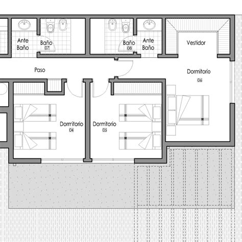 Plano De Casa Moderna De Tres Dormitorios En M Planos De Casas D The