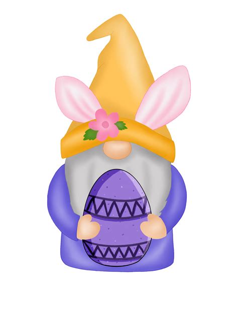 Easter Bunny Gnome With Easter Egg 10835280 PNG