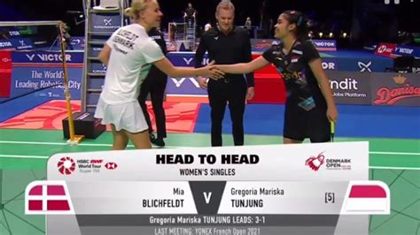 Gregoria Mariska Tunjung Ina Vs Mia Blichfeldt Den Denmark Open