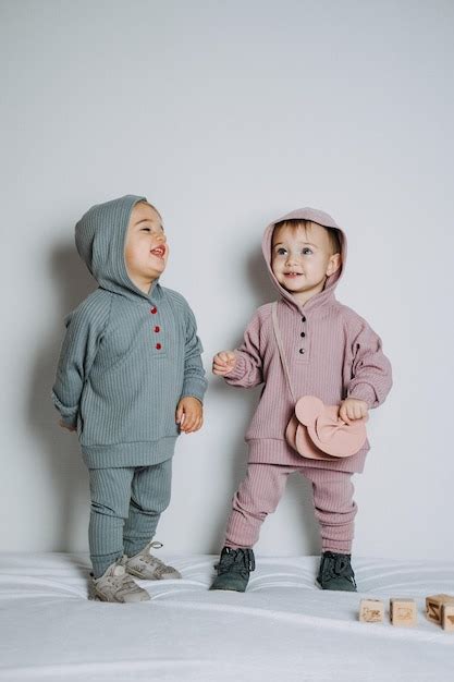 Premium Photo Baby Fashion Unisex Clothes For Babies Two Cute Baby