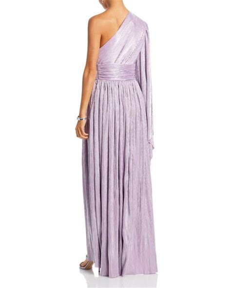 Bronx And Banco Florence One Shoulder Gown In Purple Lyst