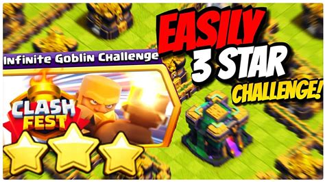 Easily 3 Star The Infinite Goblin Challenge Coc New Event Attack