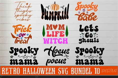 Retro Halloween Svg Design Bundle Graphic By Wow Ts Store Creative