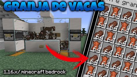 La Mejor Granja De Vacas Fácil Y Sencilla En Minecraft Bedrock