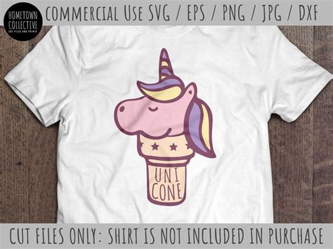 Unicorn Svg Unicone Svg Unicorn Ice Cream Dxf Eps Uni Cone Svg