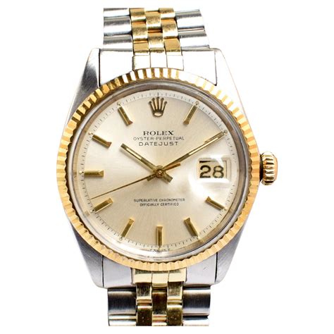 ROLEX Yellow Gold Oyster Perpetual Datejust Wristwatch For Sale At 1stDibs