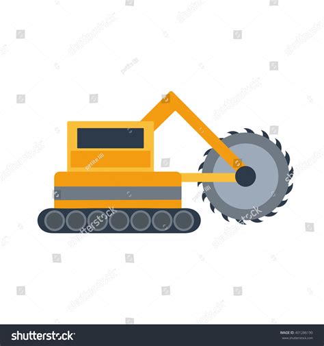 Vector Illustration Cartoon Flat Mining Drill Stock Vector (Royalty ...