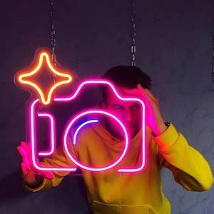 Photo Camera Neon Sign LED Sign for a Gift to a Photographer. Decor for ...