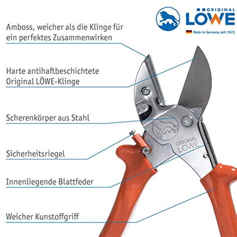 Made In Germany Die LÖwe Amboss Gartenschere 1104