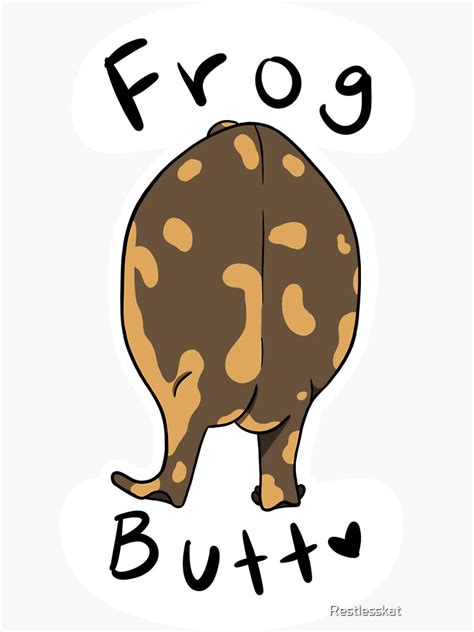 Frog Butt Sticker For Sale By Restlesskat Redbubble