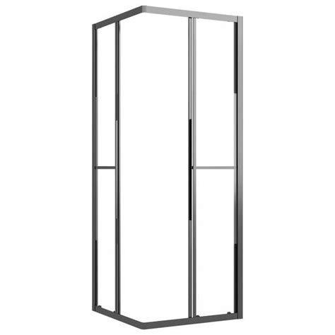 ZERODIS Cabine de douche ESG semi dépoli 70x70x180 cm Noir HB058