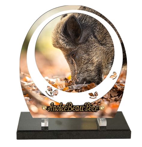 Plaque Fun Raire Sanglier Pour Chasseur Plaque Altuglass