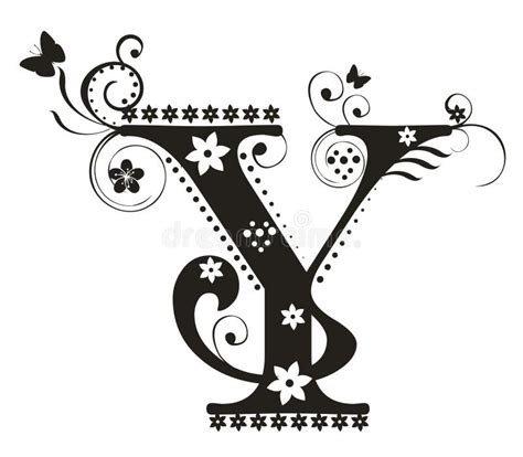 Letter Y Stock Vector Image Of Flores Typography Design