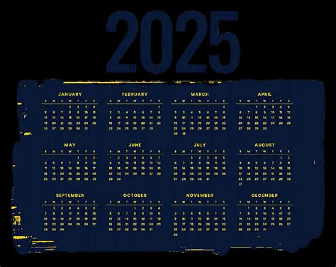 عدد سال 2025 تقویم عکس نوشته سال نو میلادی بدون پس‌زمینه PNG
