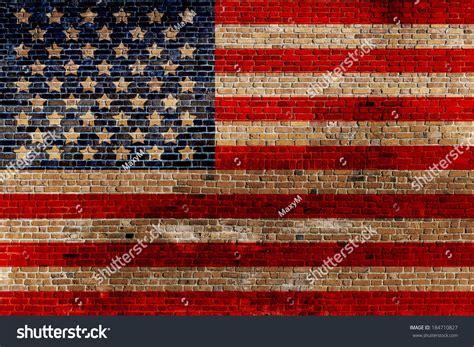 5092 American Flag Brick Wall Images Stock Photos And Vectors