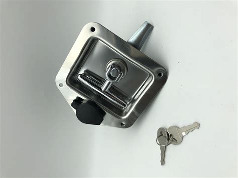 T Handle Flush Locking Stainless Steel Keys Rv Truck Toolbox Trailer