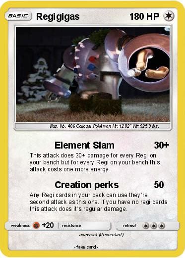 Pok Mon Regigas Element Slam My Pokemon Card